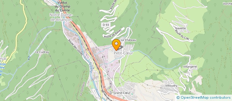 localisation de l'entreprise LE PETIT MONTAGNARD  LA LECHERE