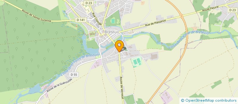 localisation de l'entreprise LE PETIT MONTMARTRE  BRETEUIL