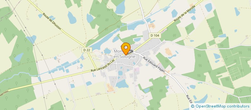 localisation de l'entreprise LE PETIT MOULIN  MONTRIEUX-EN-SOLOGNE