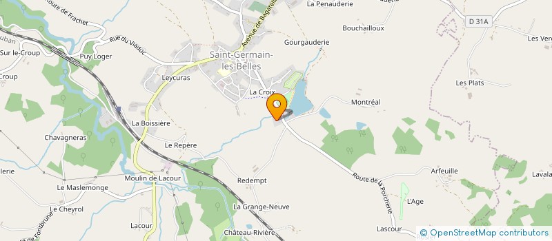 localisation de l'entreprise LE PETIT MOULIN DE ST GERMAIN LES BELLES  SAINT-GERMAIN-LES-BELLES