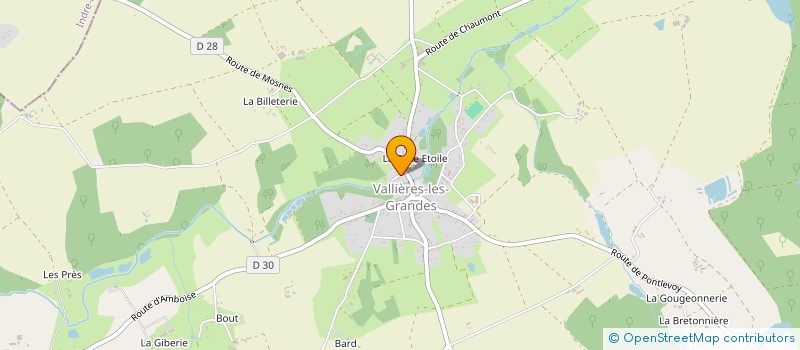 localisation de l'entreprise LE PETIT NID DE VALLIERES  VALLIERES-LES-GRANDES