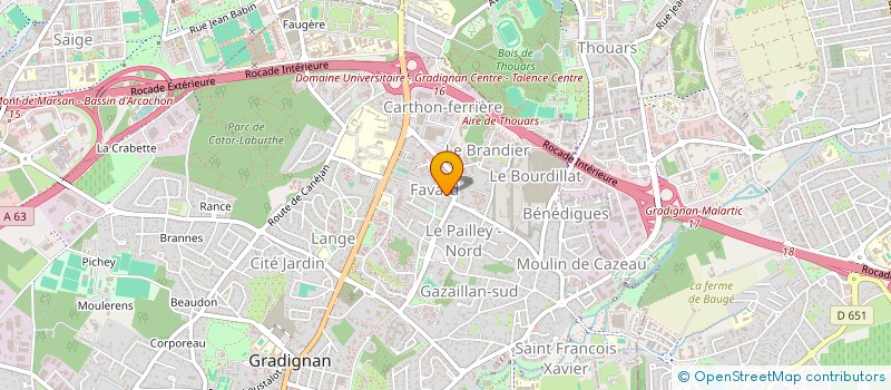 localisation de l'entreprise LE PETIT PACK  GRADIGNAN