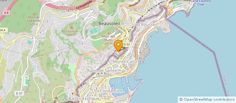 localisation de l'entreprise LE PETIT PALACE DE GIULIANO à BEAUSOLEIL