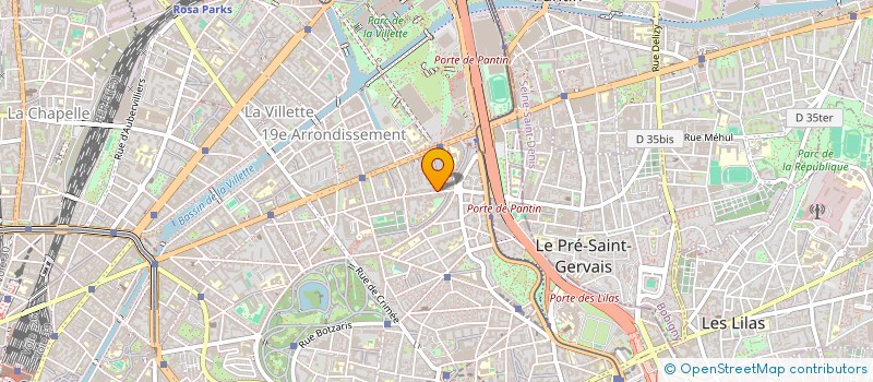 localisation de l'entreprise LE PETIT PANTIN  PARIS