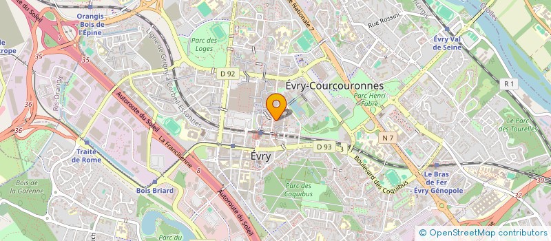 localisation de l'entreprise LE PETIT PARISIEN à EVRY-COURCOURONNES