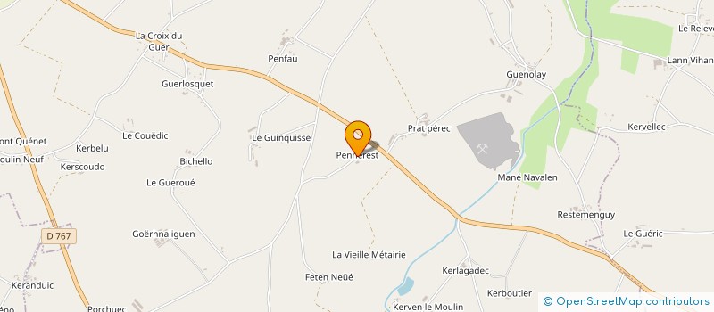 localisation de l'entreprise LE PETIT PENNEREST  NOYAL-PONTIVY