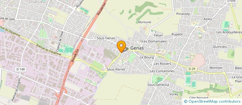 localisation de l'entreprise LE PETIT PIERRE  GENAS