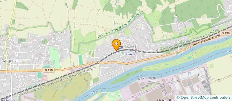 localisation de l'entreprise LE PETIT PLOMBIER CHAUFFAGISTE  JUZIERS