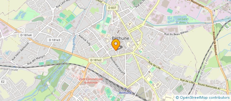 localisation de l'entreprise LE PETIT PLUS à BETHUNE