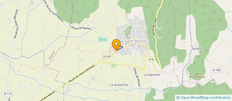 localisation de l'entreprise LE PETIT PRE  PUY-SAINT-MARTIN