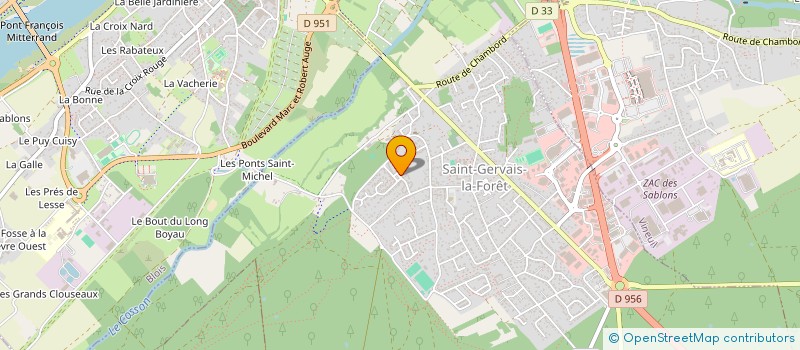 localisation de l'entreprise LE PETIT ROCHEUX  SAINT-GERVAIS-LA-FORET