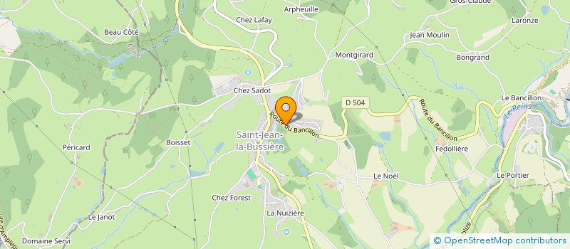 localisation de l'entreprise LE PETIT SAINT JEAN  SAINT JEAN LA BUSSIERE