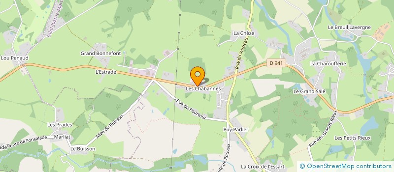 localisation de l'entreprise LE PETIT SALE  SAINT-JUST-LE-MARTEL