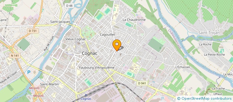 localisation de l'entreprise LE PETIT SALON à COGNAC