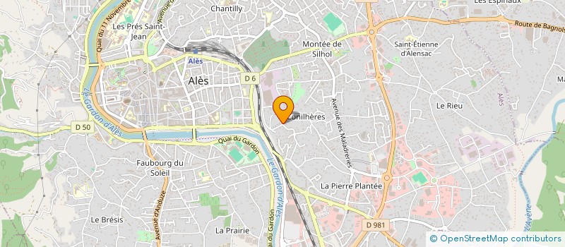 localisation de l'entreprise LE PETIT SILHOL  ALES