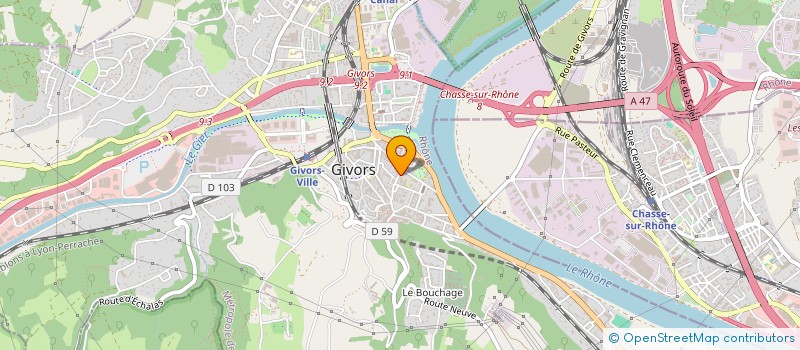 localisation de l'entreprise LE PETIT SNACK à GIVORS
