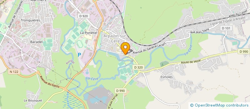 localisation de l'entreprise LE PETIT SNACK DZ à ARPAJON-SUR-CERE