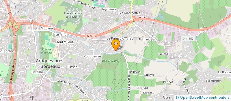 localisation de l'entreprise LE PETIT THEATRE  ARTIGUES-PRES-BORDEAUX