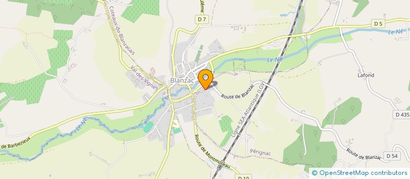 localisation de l'entreprise LE PETIT THEATRE DE BLANZAC  COTEAUX-DU-BLANZACAIS