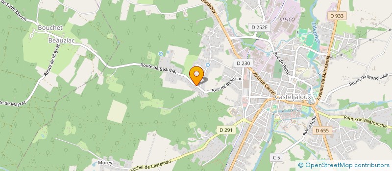 localisation de l'entreprise LE PETIT THEATRE DE NINA  CASTELJALOUX