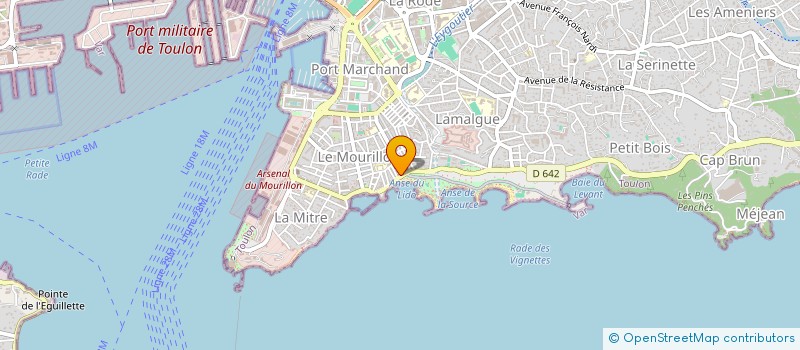 localisation de l'entreprise LE PETIT TROQUET  TOULON