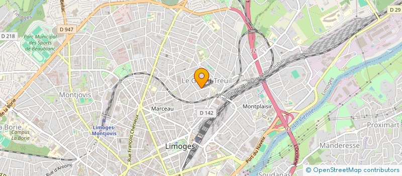 localisation de l'entreprise LE PETIT VAGABOND à LIMOGES