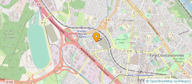 localisation de l'entreprise LE PETIT VERDOT à EVRY-COURCOURONNES