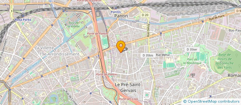 localisation de l'entreprise LE PETIT VERSAILLES  PANTIN