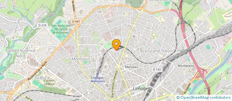 localisation de l'entreprise LE PETIT VERT à LIMOGES
