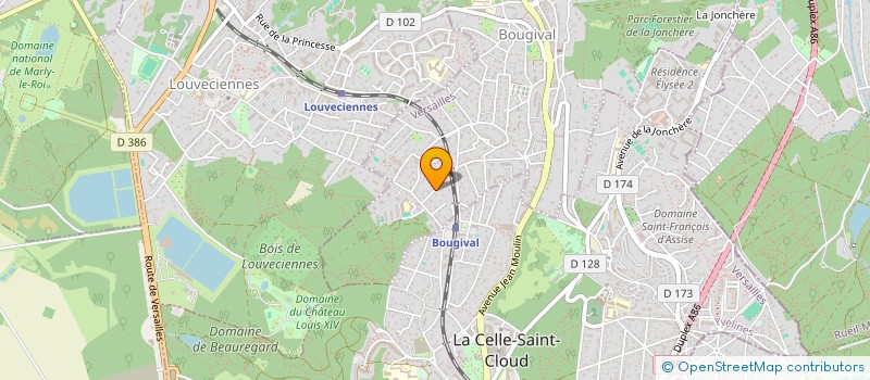 localisation de l'entreprise LE PETIT VILLAGE  BOUGIVAL