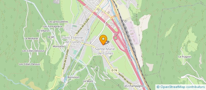 localisation de l'entreprise LE PETIT VILLARIN à SAINT-COLOMBAN-DES-VILLARDS