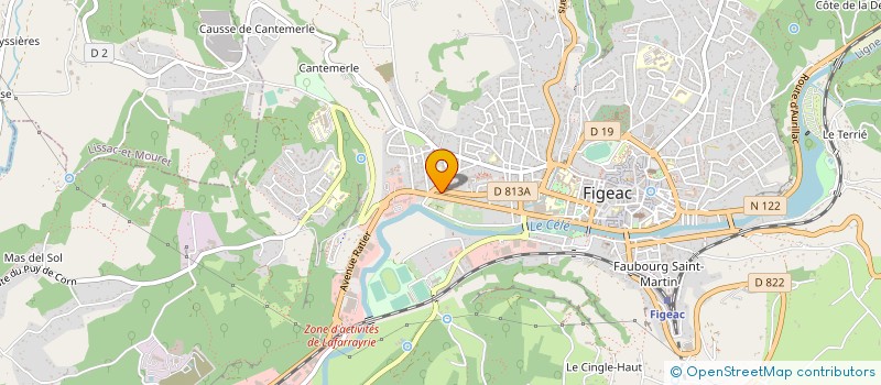 localisation de l'entreprise LE PETRIN DE PIERRE  FIGEAC