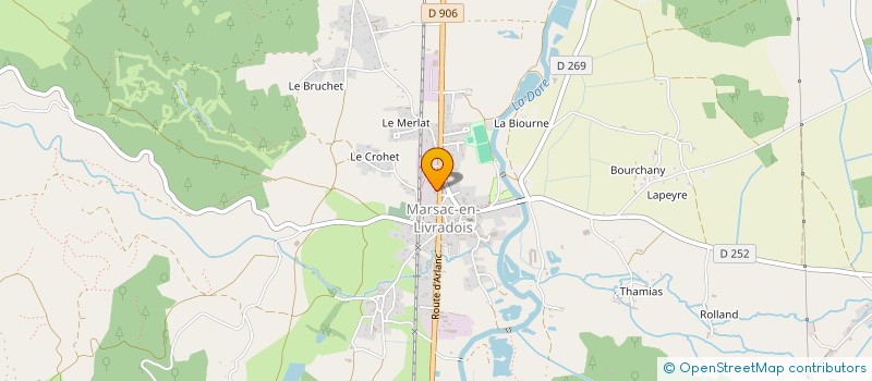 localisation de l'entreprise LE PETRIN DU LIVRADOIS  MARSAC-EN-LIVRADOIS