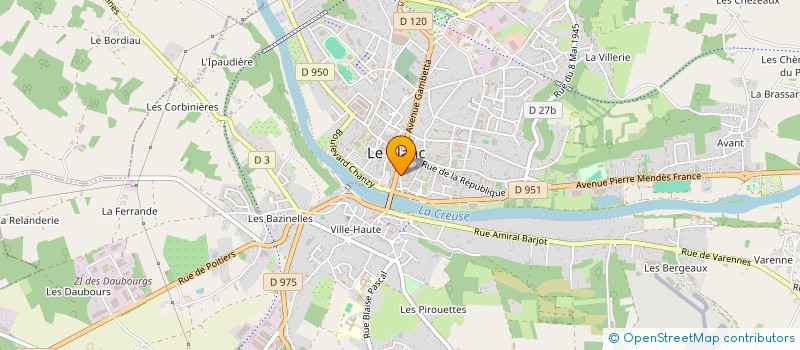 localisation de l'entreprise LE PETUSIAU SARL à LE BLANC