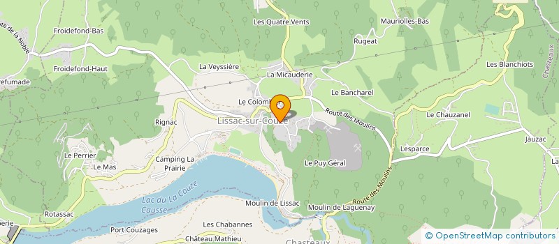 localisation de l'entreprise LE PEUCH  LISSAC-SUR-COUZE