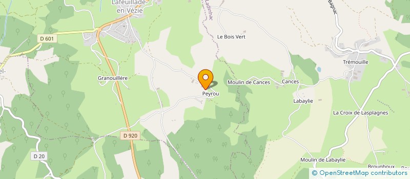 localisation de l'entreprise LE PEYROU à LAFEUILLADE-EN-VEZIE
