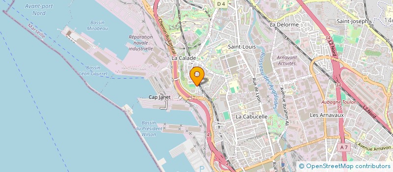 localisation de l'entreprise LE PHARE DE LA CALADE à MARSEILLE