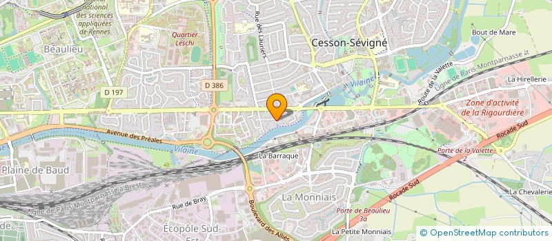 localisation de l'entreprise LE PHARE DE LA PERDRIX  CESSON-SEVIGNE
