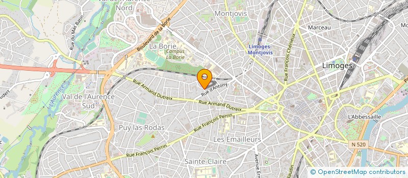 localisation de l'entreprise LE PHENOMENE à LIMOGES