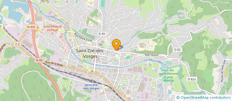 localisation de l'entreprise LE PHILATORIUM à SAINT-DIE-DES-VOSGES