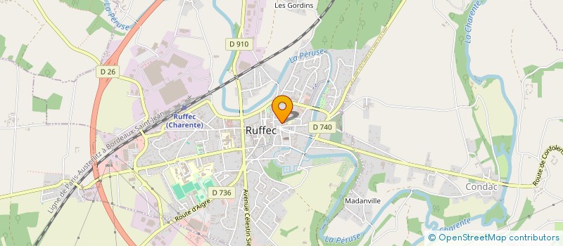 localisation de l'entreprise LE PHOTOCOPISTE SARL  RUFFEC