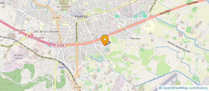 localisation de l'entreprise LE PI VERT  HYERES