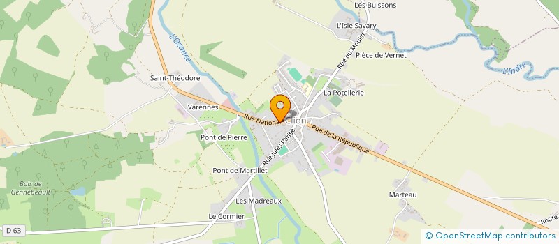 localisation de l'entreprise LE PIE DE BOURGES à CLION
