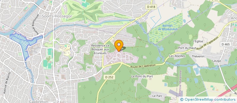 localisation de l'entreprise LE PIED A L ETRIER à CAPBRETON