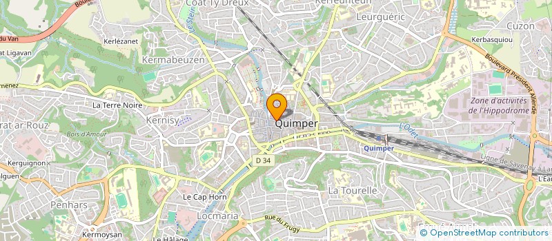 localisation de l'entreprise LE PIED BARRE à QUIMPER