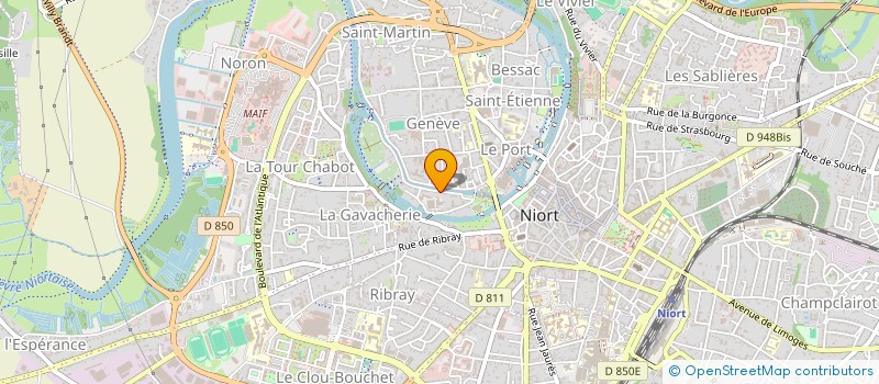 localisation de l'entreprise LE PIED EN COULISSE  NIORT