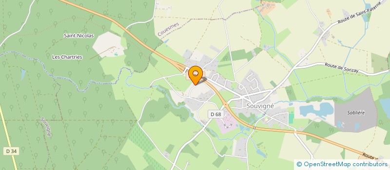 localisation de l'entreprise LE PIERREUX  SOUVIGNE