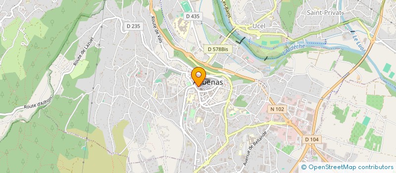 localisation de l'entreprise LE PIERROT à AUBENAS