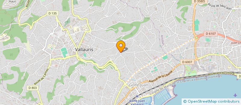 localisation de l'entreprise LE PIGEONNIER à VALLAURIS
