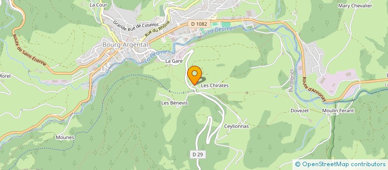 localisation de l'entreprise LE PILAT DANS L'ASSIETTE  BOURG-ARGENTAL